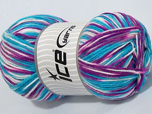 Sale Self-Striping Beyaz Turkuaz Mor