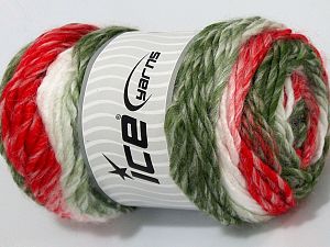 Sale Cakes Yarn Beyaz Kırmızı Yeşil