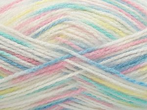 Sale Self-Striping Sarı Beyaz Turkuaz Pembe