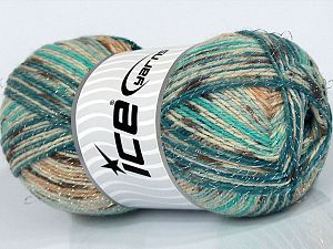 Sale Sock Yarn Turkuaz Tonları Kahverengi Tonları