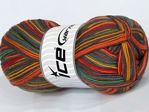 Print Sock Turkuaz Kırmızı Yeşil Altın Deve Tüyü
