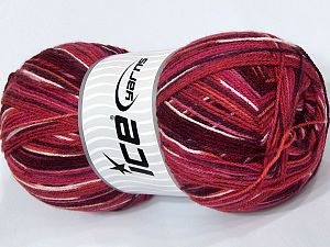 Sale Self-Striping Beyaz Bordo Tonları