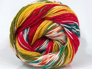 Sale Self-Striping Beyaz Turuncu Yeşil Tonları Fuşya Koyu sarı