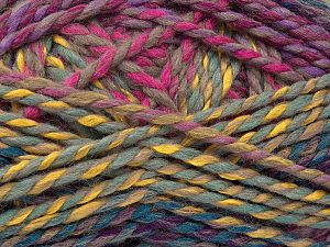 Sale Self-Striping Sarı Mor Tonları Fuşya