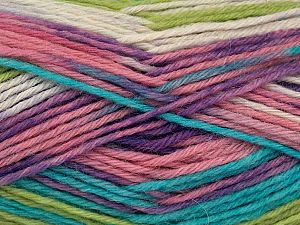 Sale Sock Yarn Turkuaz Mor Pembe Yeşil