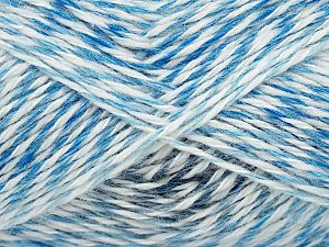 Sale Self-Striping Beyaz Gri Mavi Tonları
