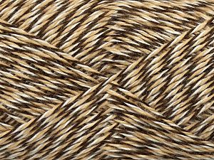 Sale Self-Striping Açık Krem Kahverengi Tonları