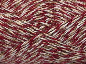 Sale Self-Striping Açık Gri Camel Shades Bordo