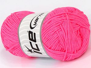 Natural Cotton Worsted Neon Pink