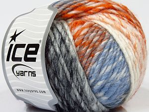 Sale Self-Striping Beyaz Turuncu Mavi Siyah