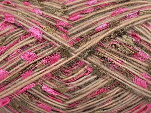 Lüks İplik Pembe Açık Kahve Krem
