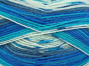 Sale Sock Yarn Turkuaz Mavi Tonları