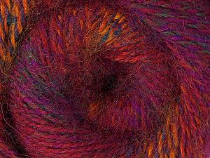Mohair Pastel Kırmızı Yeşil Altın Fuşya Mavi