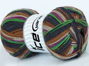 Elite Sock Mor Açık Bej Yeşil Koyu Gri Karamel