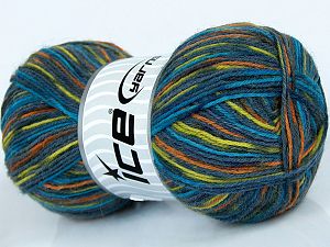 Elite Sock Turkuaz Kot Mavisi Yeşil Altın