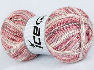 Super Cotton Sock Somon Kırmızı Pudra Pembe Krem