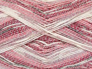 Super Cotton Sock Somon Kırmızı Pudra Pembe Krem