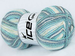 Super Cotton Sock Sarı Yeşil Tonları Krem Mavi