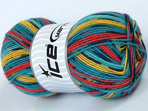 Sale Sock Yarn Sarı Turkuaz Tonları Turuncu lacivert