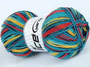 Sale Sock Yarn Sarı Turkuaz Tonları Turuncu lacivert