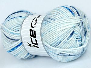 Sale Self-Striping Beyaz Mavi Tonları