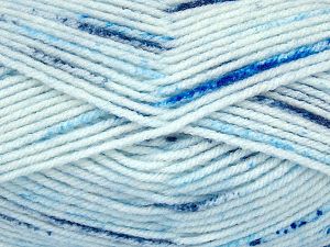Sale Self-Striping Beyaz Mavi Tonları
