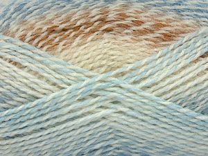 Sale Self-Striping Krem Tonları Kahverengi Bebe Mavisi