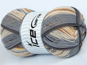 Sale Sock Yarn Gri Tonları Altın Krem