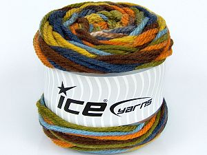 Sale Cakes Yarn Yeşil Tonları Altın Kahverengi Mavi