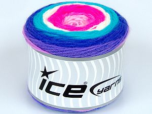 Sale Cakes Yarn Beyaz Turkuaz Mor Pembe tonları