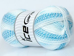 Sale Self-Striping Beyaz Mavi Tonları