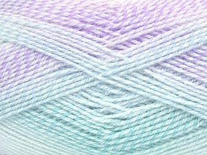 Sale Self-Striping Beyaz Turkuaz Leylak