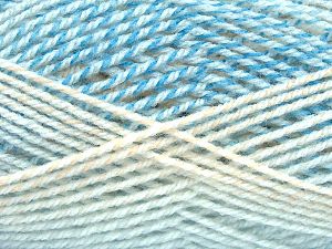 Sale Self-Striping Krem Tonları Mavi Tonları