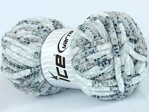 Chenille Tweed Beyaz Açık Gri Gri Siyah