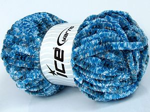 Chenille Tweed Beyaz Gri Tonları Mavi Siyah