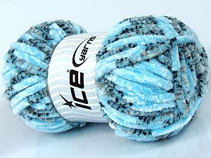 Chenille Tweed Beyaz Gri Tonları Siyah Bebe Mavisi
