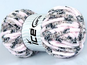 Chenille Tweed Beyaz Gri Tonları Siyah Bebe Pembesi