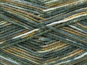 Sale Self-Striping Beyaz Yeşil Tonları