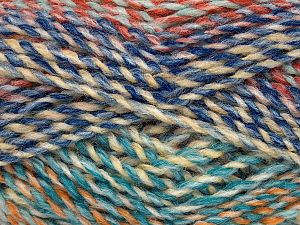 Sale Self-Striping Turuncu Tonları Yeşil Mavi Tonları