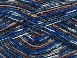 Multicolor Sock Kahverengi Mavi Tonları