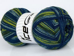 Multicolor Sock Yeşil Mavi Tonları