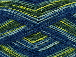 Multicolor Sock Yeşil Mavi Tonları