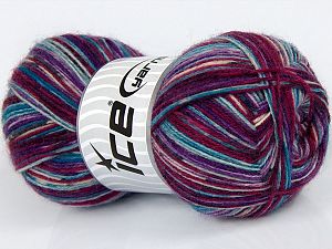 Multicolor Sock Turkuaz Mor Tonları Krem