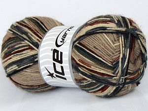 Multicolor Sock Haki Gri Krem Kahverengi Tonları