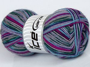 Multicolor Sock Mor Leylak Yeşil Fuşya Mavi