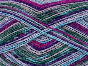 Multicolor Sock Mor Leylak Yeşil Fuşya Mavi