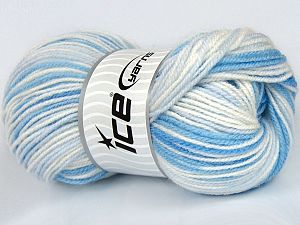 Sale Self-Striping Beyaz Açık Lila Mavi Tonları