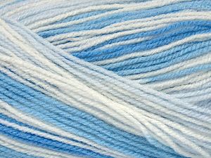 Sale Self-Striping Beyaz Açık Lila Mavi Tonları