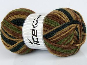 Sale Self-Striping Yeşil Tonları Kahverengi Tonları