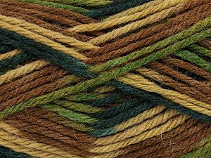 Sale Self-Striping Yeşil Tonları Kahverengi Tonları